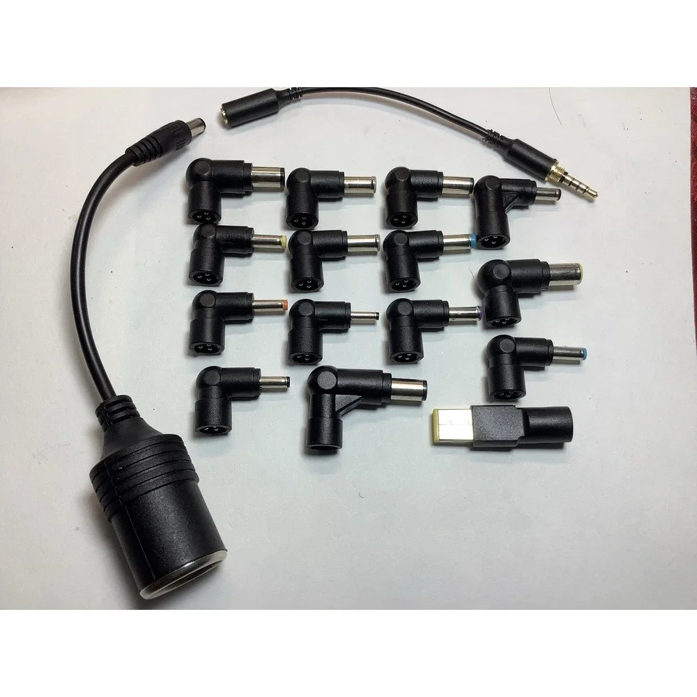 Universal‎ Laptop Charger Adapter 15 Tips Kit 12V Auto Power DC Connection Set